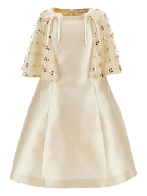 Monnalisa cape sequin-embellishment dress