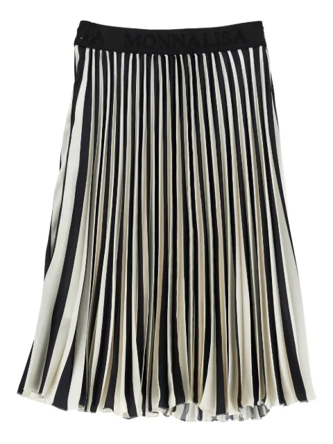 Monnalisa striped pleated skirt