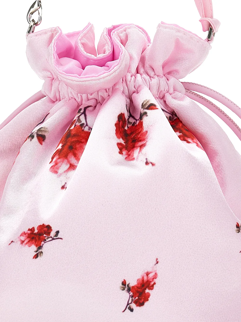 Monnalisa Tas met trekkoord en bloemenprint Roze