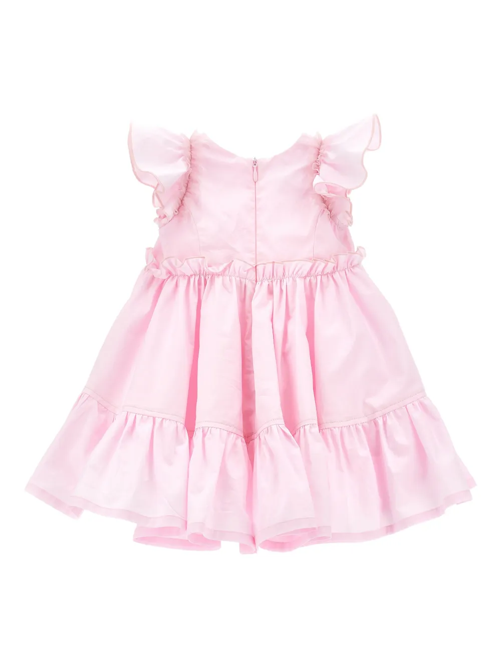  Monnalisa Ruffled-sleeves Dress - Pink 