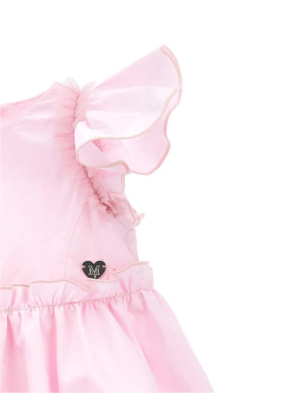  Monnalisa Ruffled-sleeves Dress - Pink 