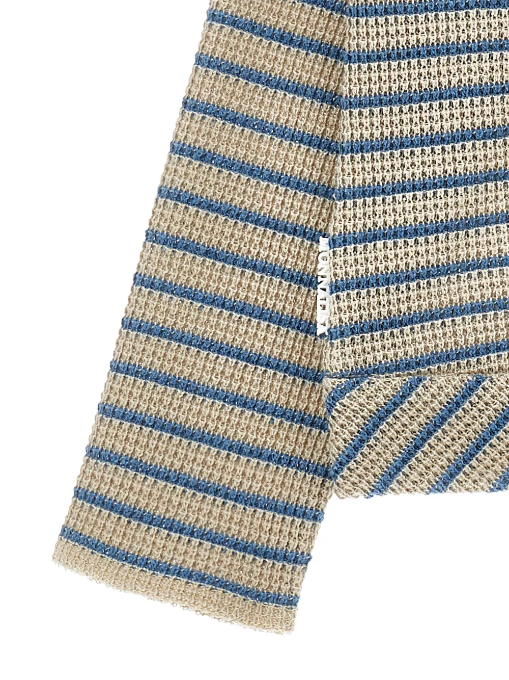  Monnalisa Striped Buttoned Cardigan - Neutrals 