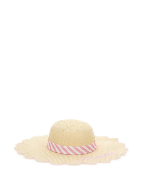 Monnalisa striped scalloped sun hat