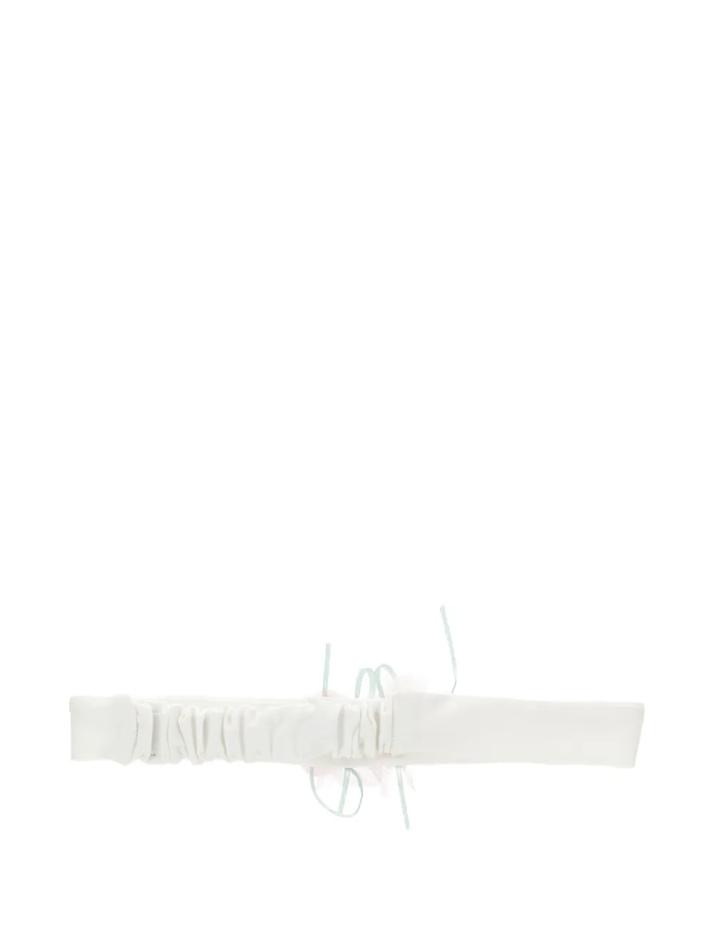 Monnalisa Haarband met bloemen - Wit