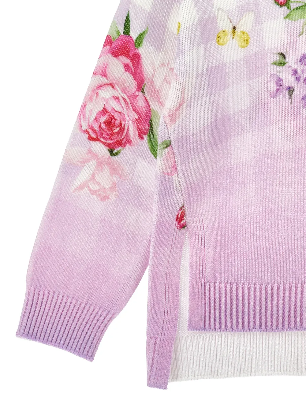 Gingham-Pattern Sweater