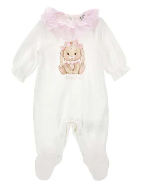 Monnalisa ruffled-collar graphic pyjamas