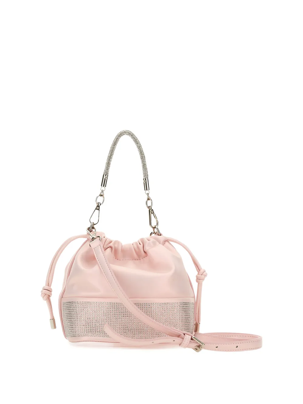 Monnalisa Borsa a secchiello con strass - Rosa