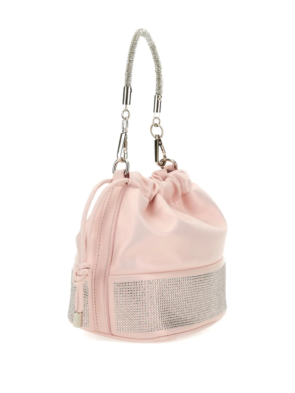  Monnalisa Rhinestone Handle Bucket Bag - Pink 