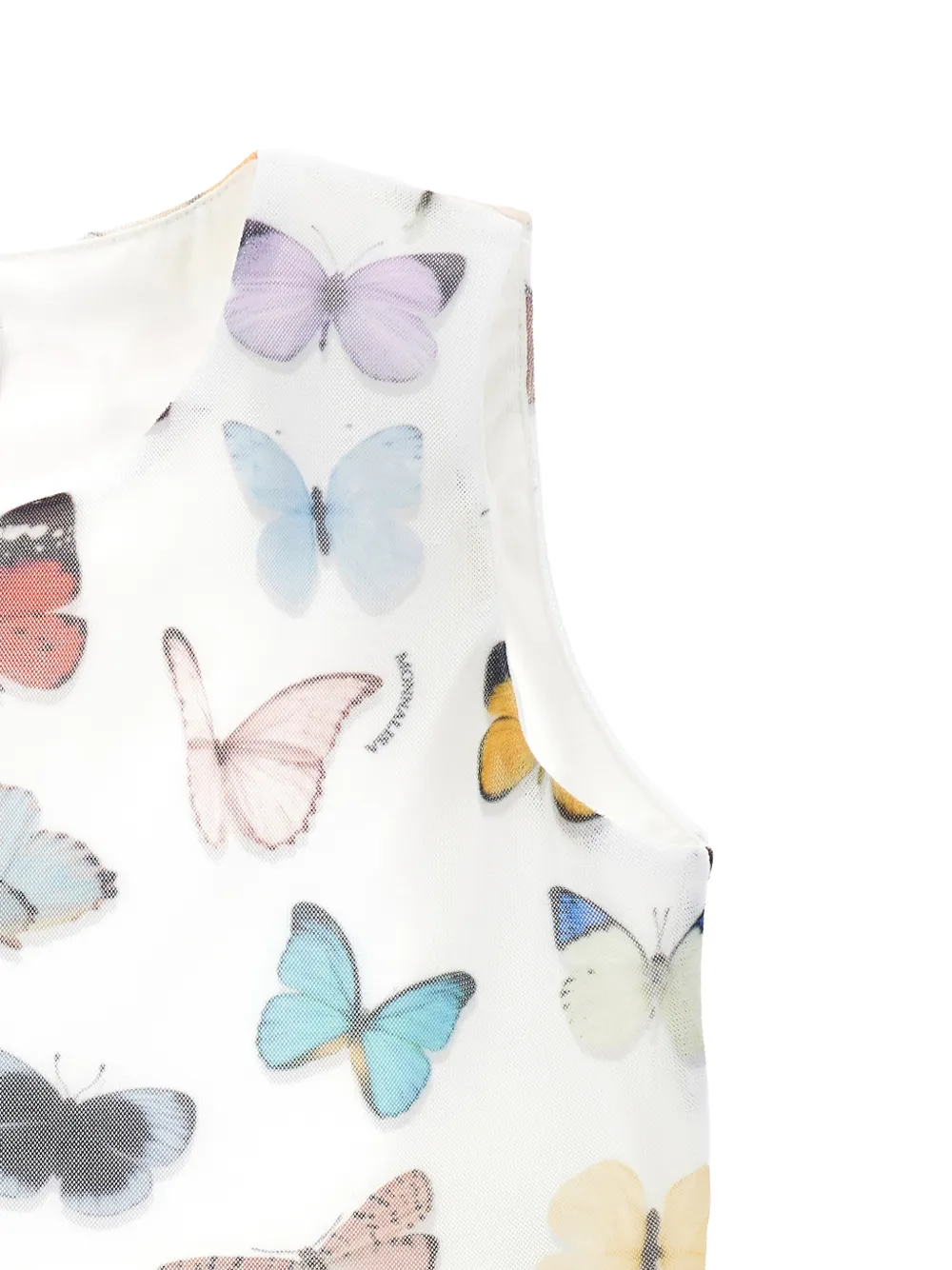 Monnalisa Top met vlinderprint Wit