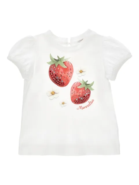 Monnalisa strawberry-print T-shirt