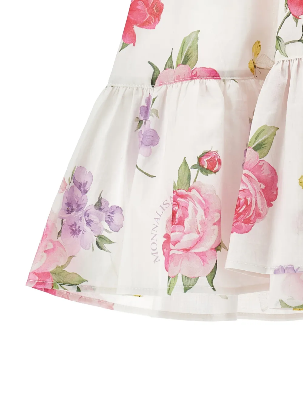 Monnalisa Jurk met bloemenprint Wit