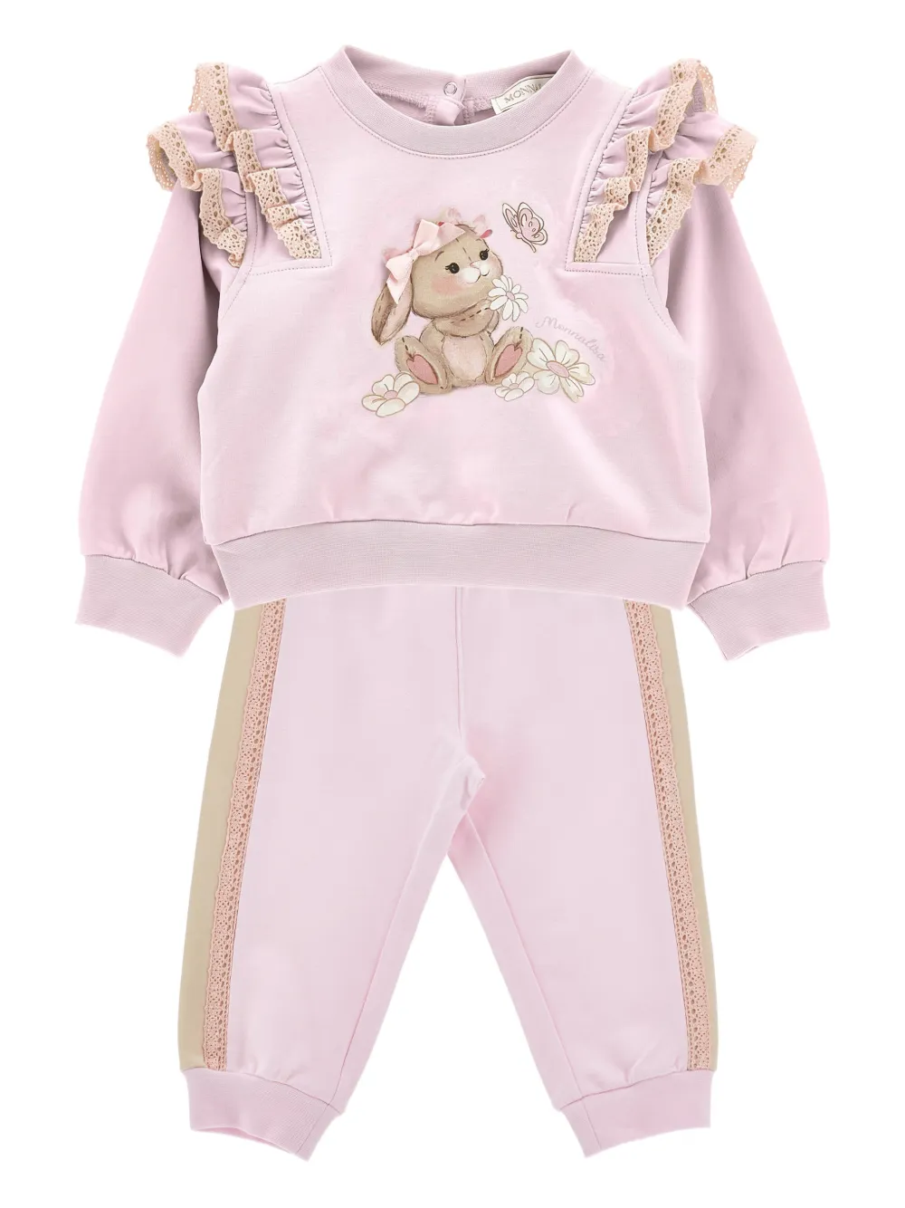 Monnalisa Tuta sportiva con stampa - Rosa