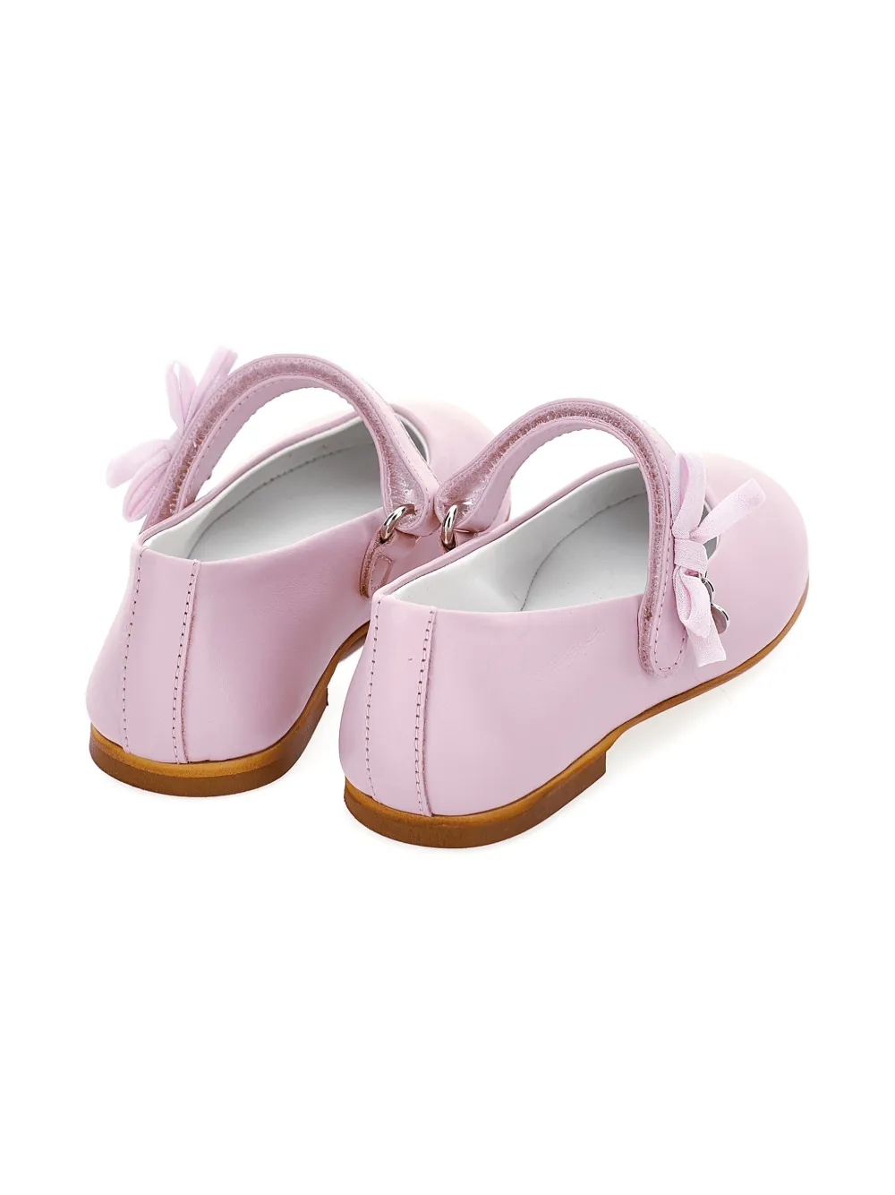 Monnalisa Ballerina's met strik en hartbedel Roze