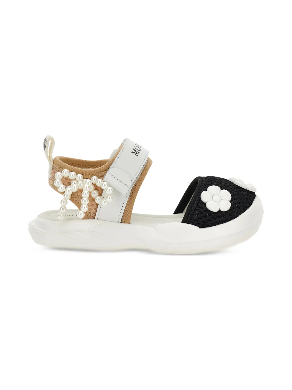Monnalisa Sandalen met bloemparel Wit