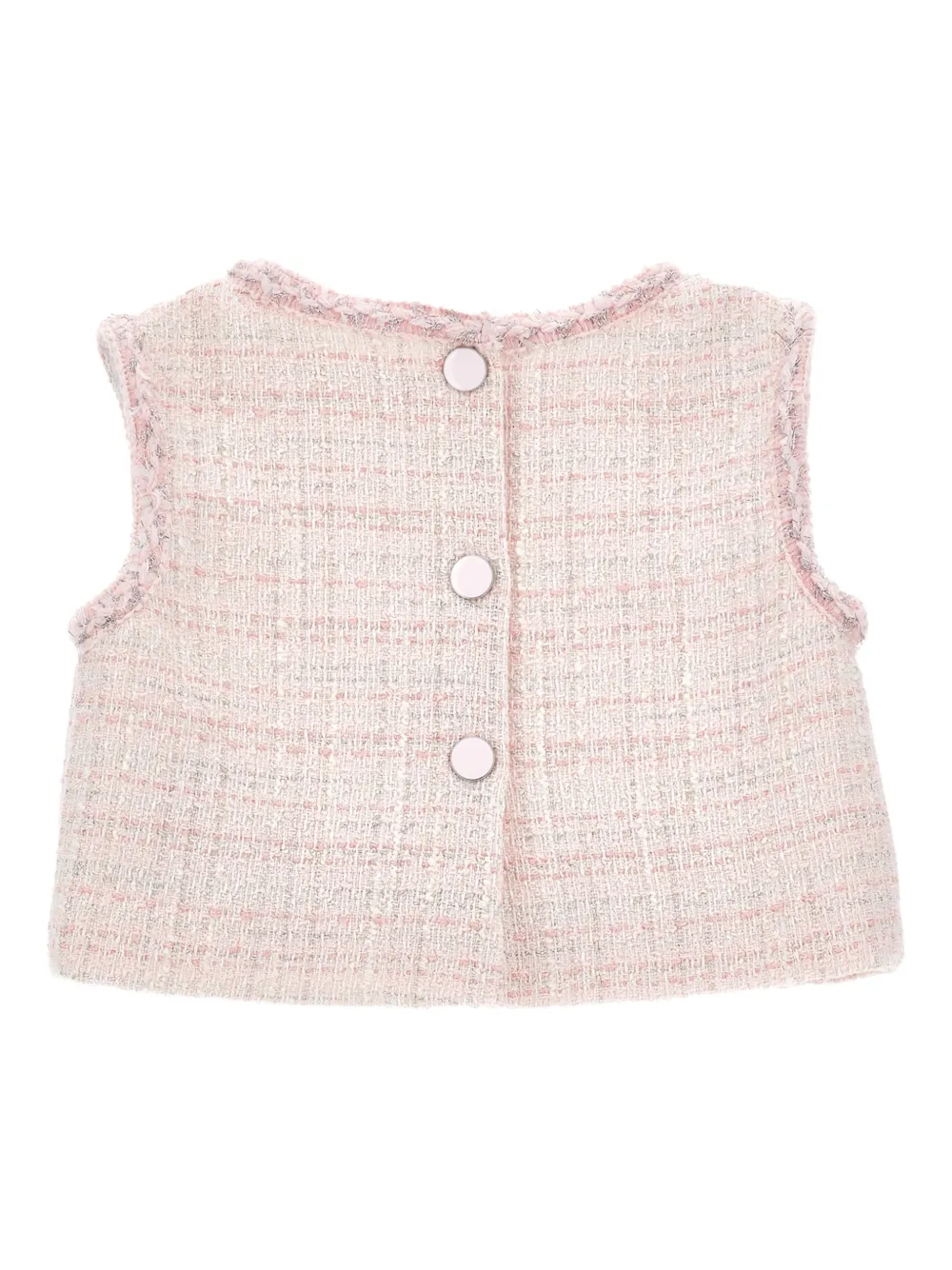 Chest-Pocket Tweed Top