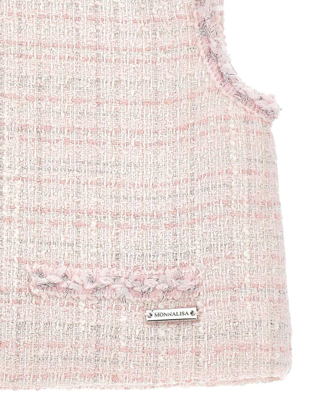 Chest-Pocket Tweed Top