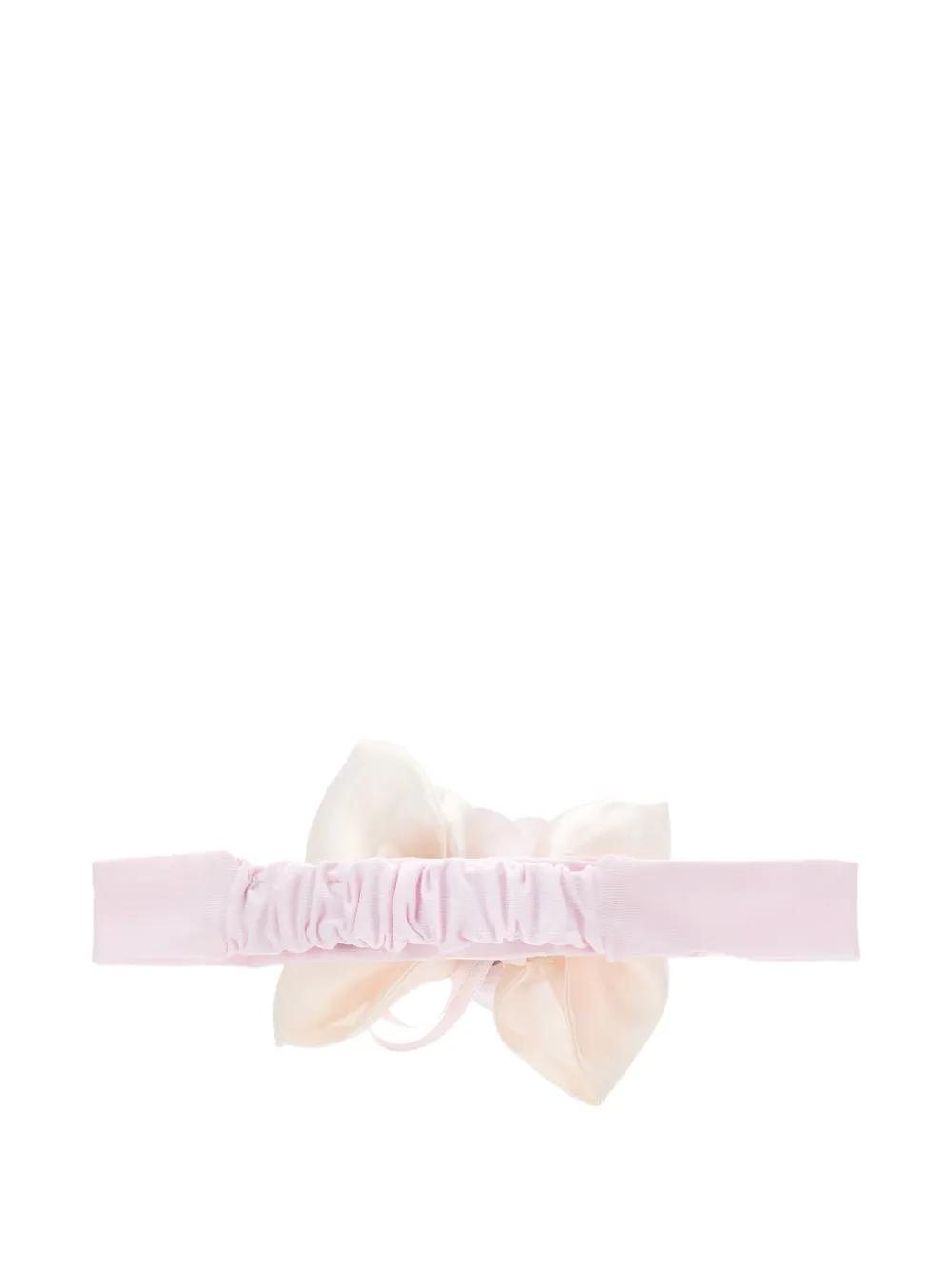 Monnalisa Haarband met strik en bloemen - Roze