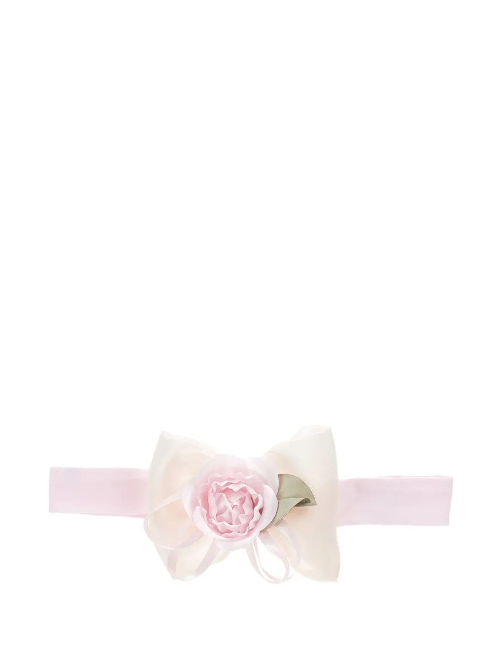 Monnalisa Cerchietto a fiori con fiocco - Rosa