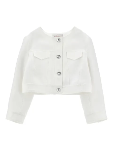 Monnalisa chamarra con bolsillos en el pecho