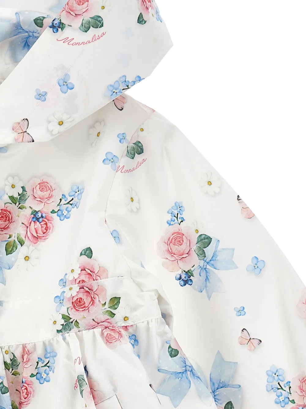  Monnalisa Floral-pattern Jacket - White 
