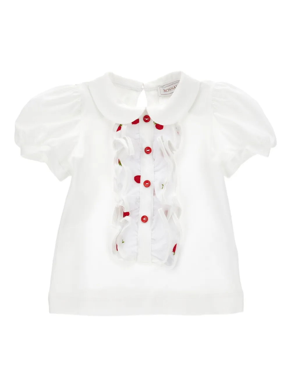 Monnalisa Top con ruches - Bianco