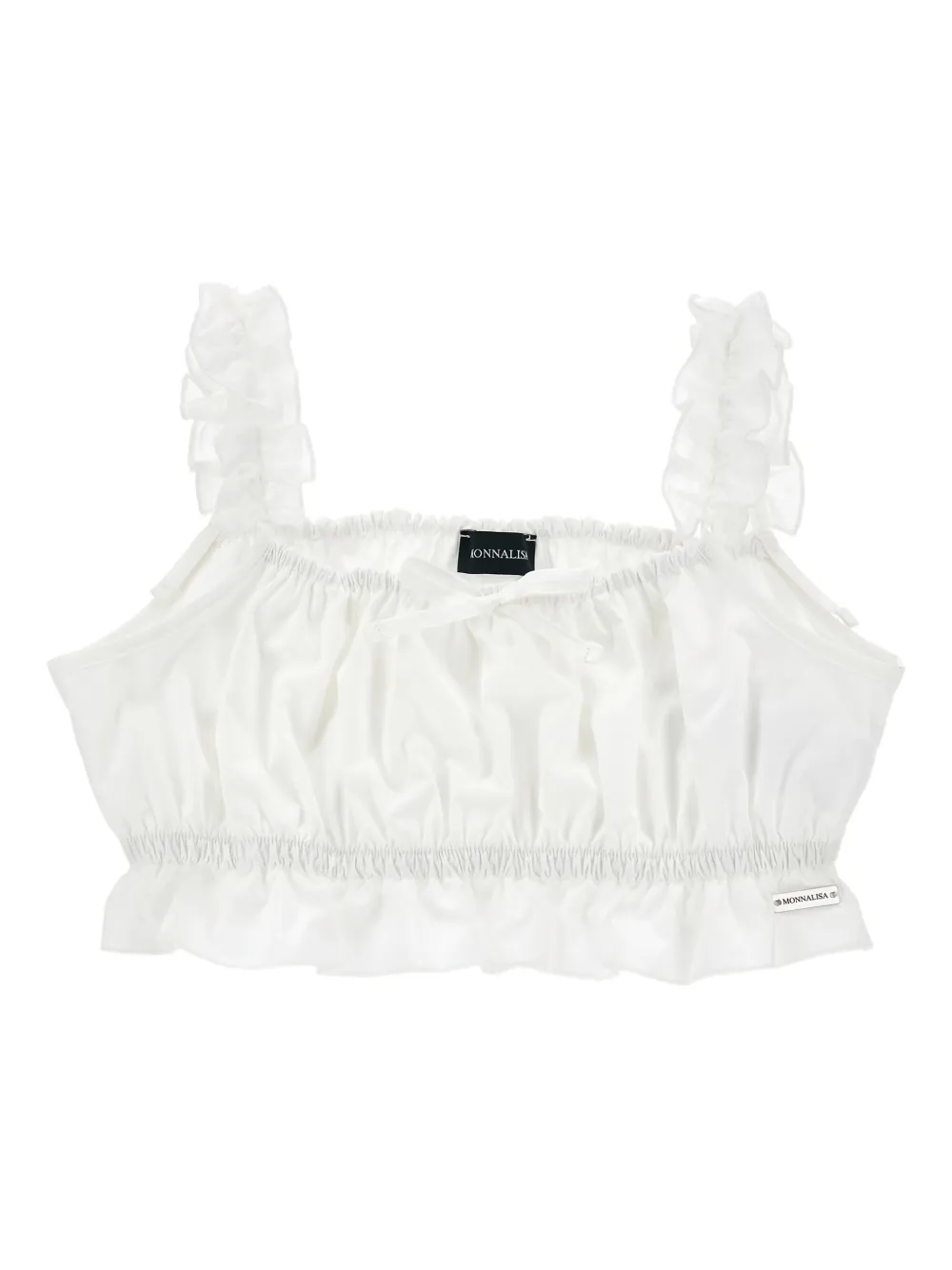 Monnalisa Top con ruches - Bianco