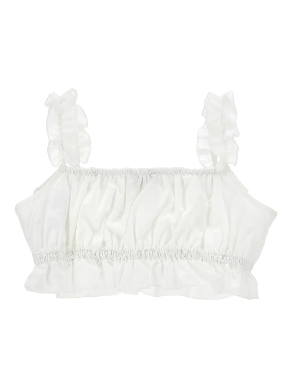 Monnalisa Top met ruches Wit