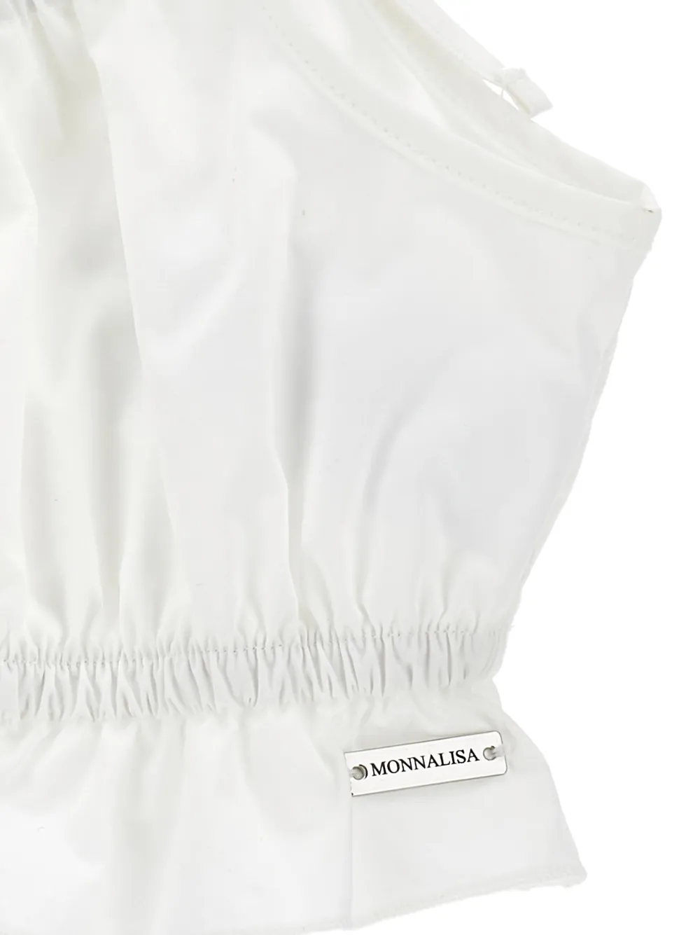 Monnalisa Top met ruches Wit