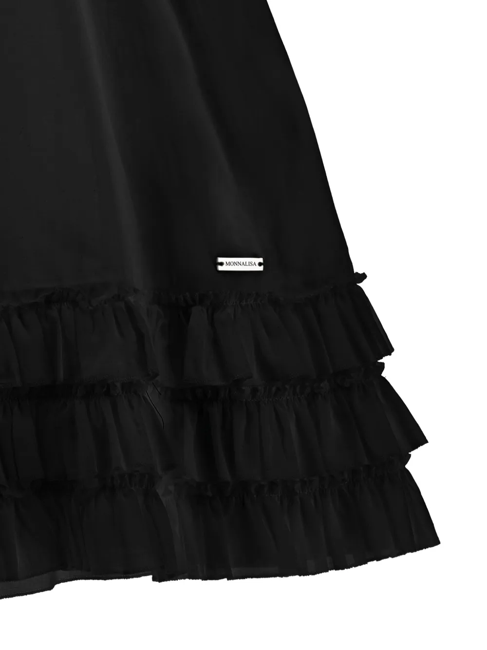  Monnalisa Vestido Con Volantes - Negro 