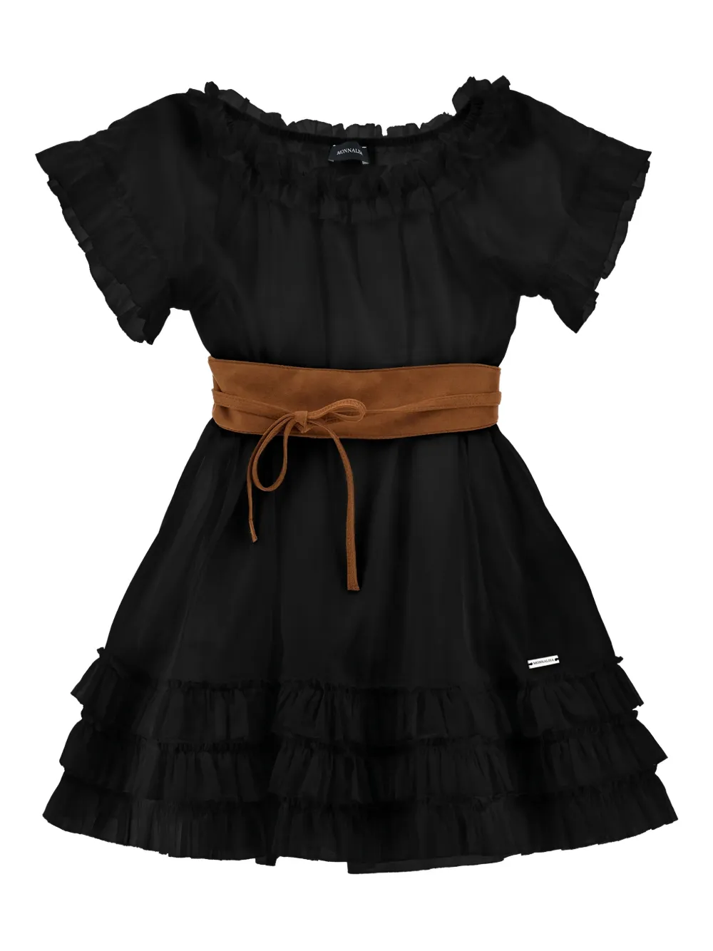 Monnalisa Abito con ruches - Nero