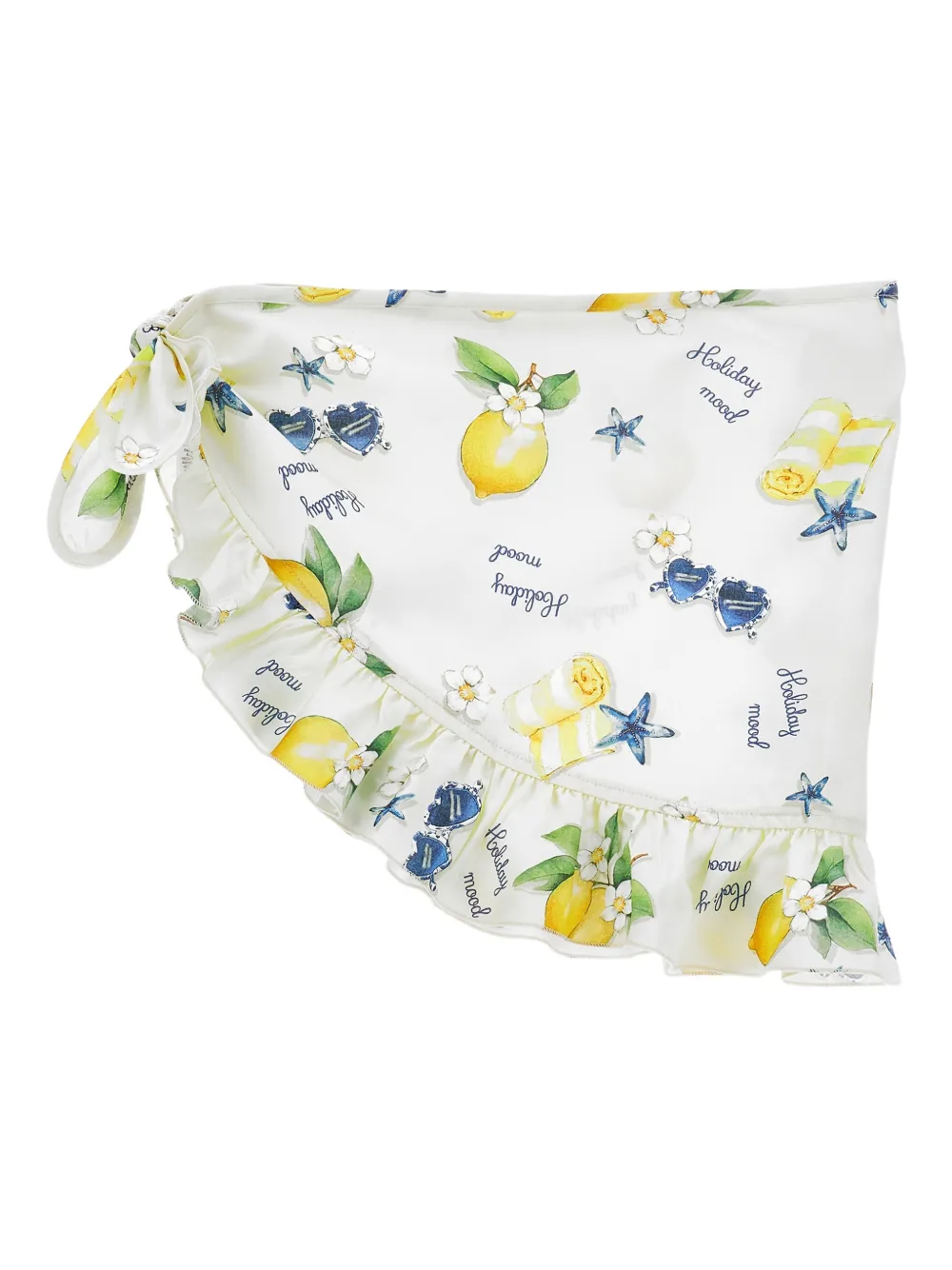 Monnalisa Rok met ruches en print Beige