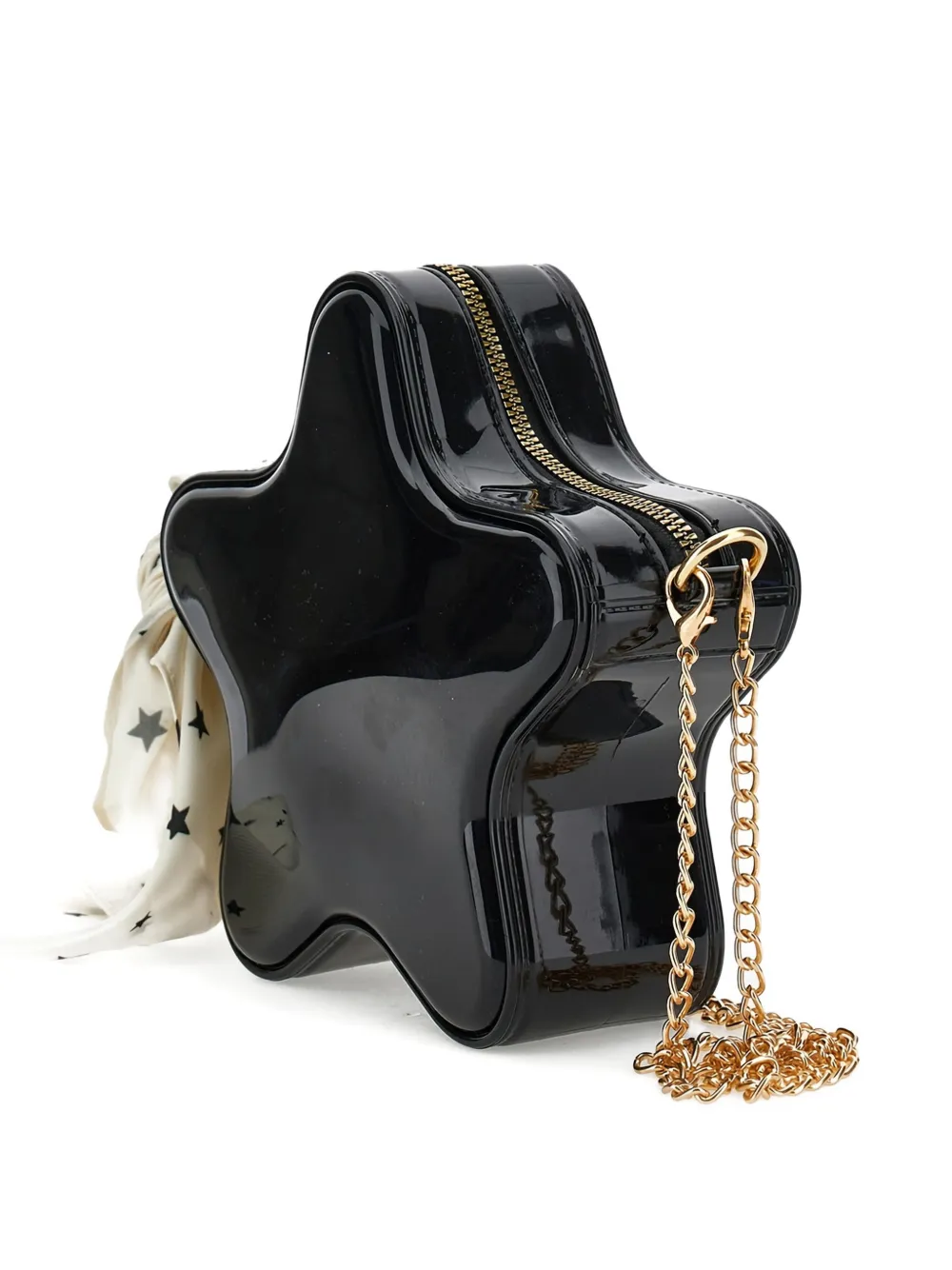  Monnalisa Star-shape Chain-strap Bag - Black 