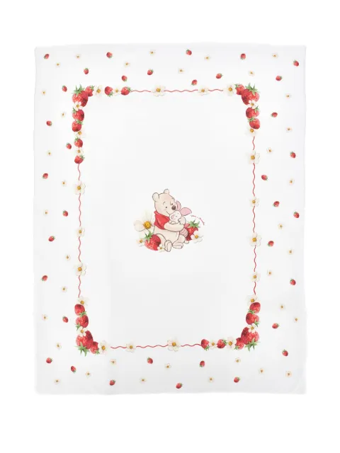 Monnalisa strawberry-print blanket