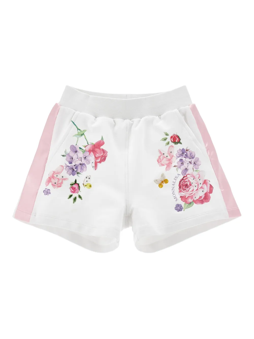 Monnalisa Shorts a fiori - Bianco
