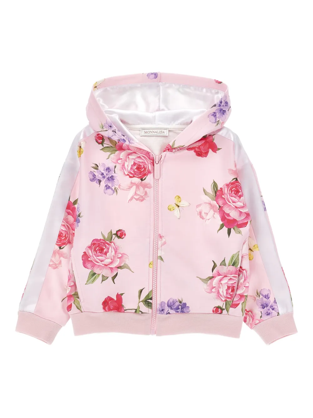 Monnalisa floral-print hoodie - Pink