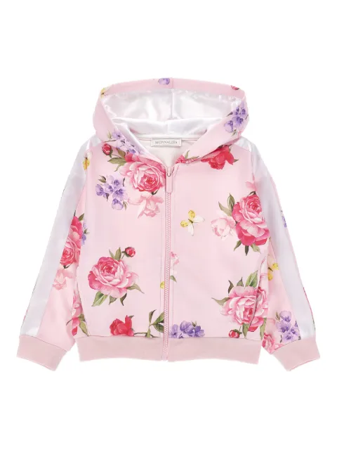 Monnalisa floral-print hoodie