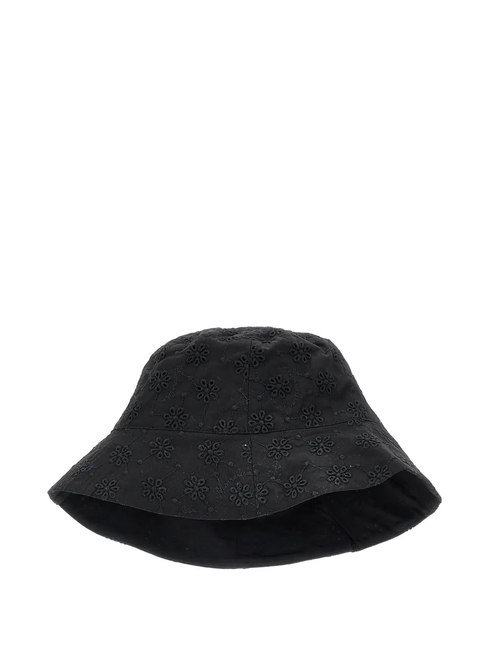 Monnalisa Cappello bucket a fiori - Nero