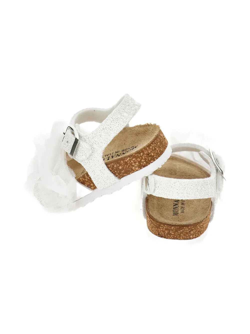 Monnalisa Sandalen met ruches Wit