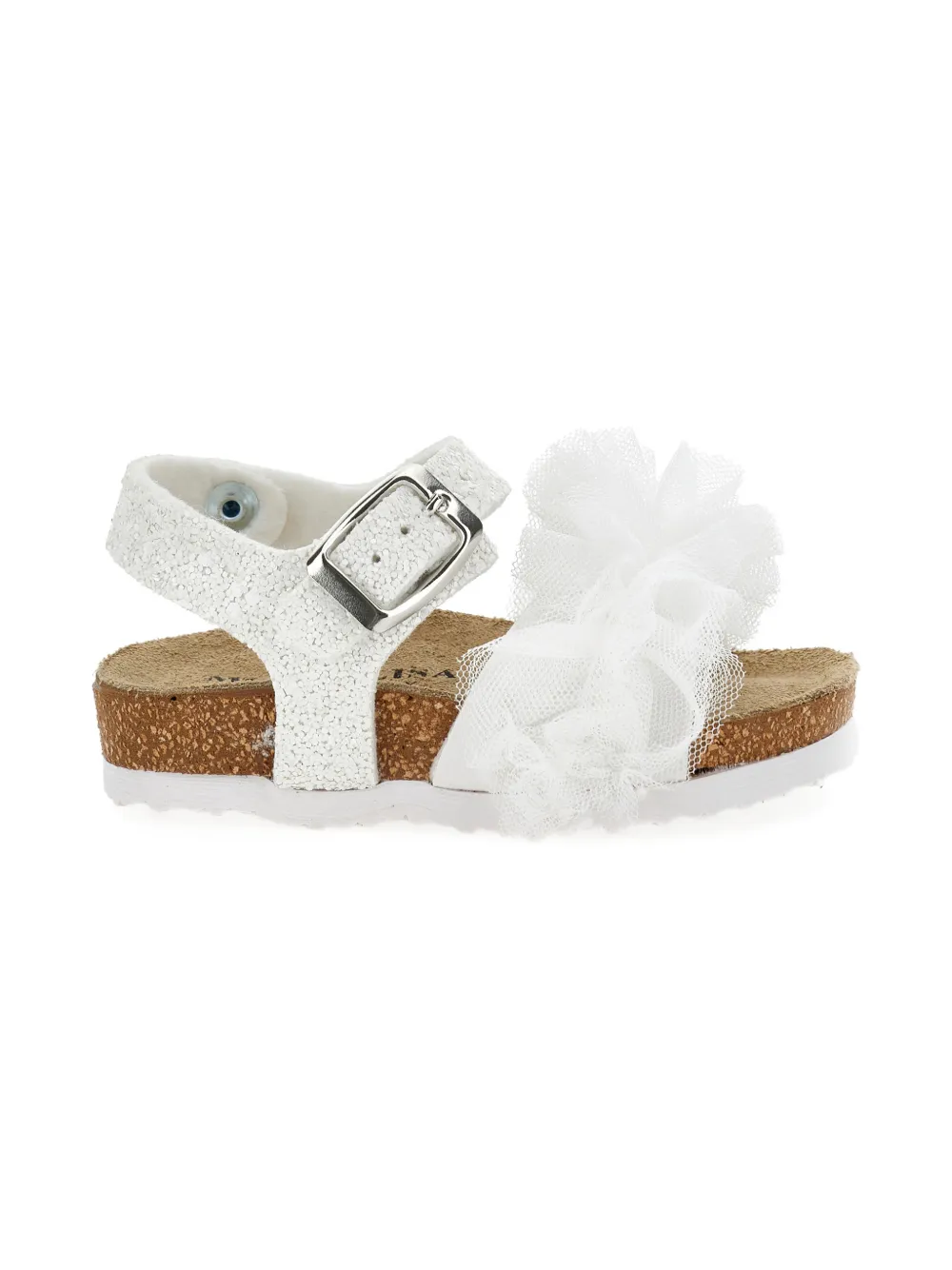 Monnalisa Sandalen met ruches - Wit