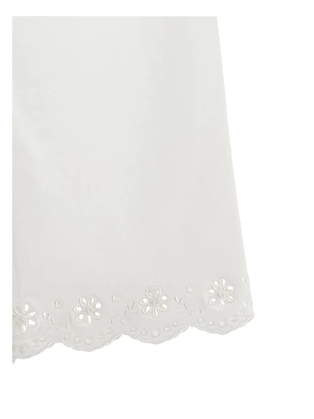  Monnalisa Floral-embroidered Drawstring Trousers - White 