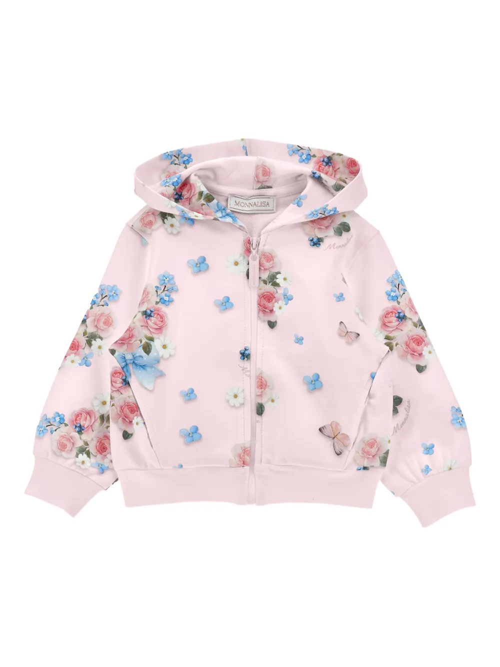  Monnalisa Floral-pattern Tracksuit - Pink 