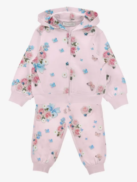 Monnalisa Jogginganzug mit Blumenmuster