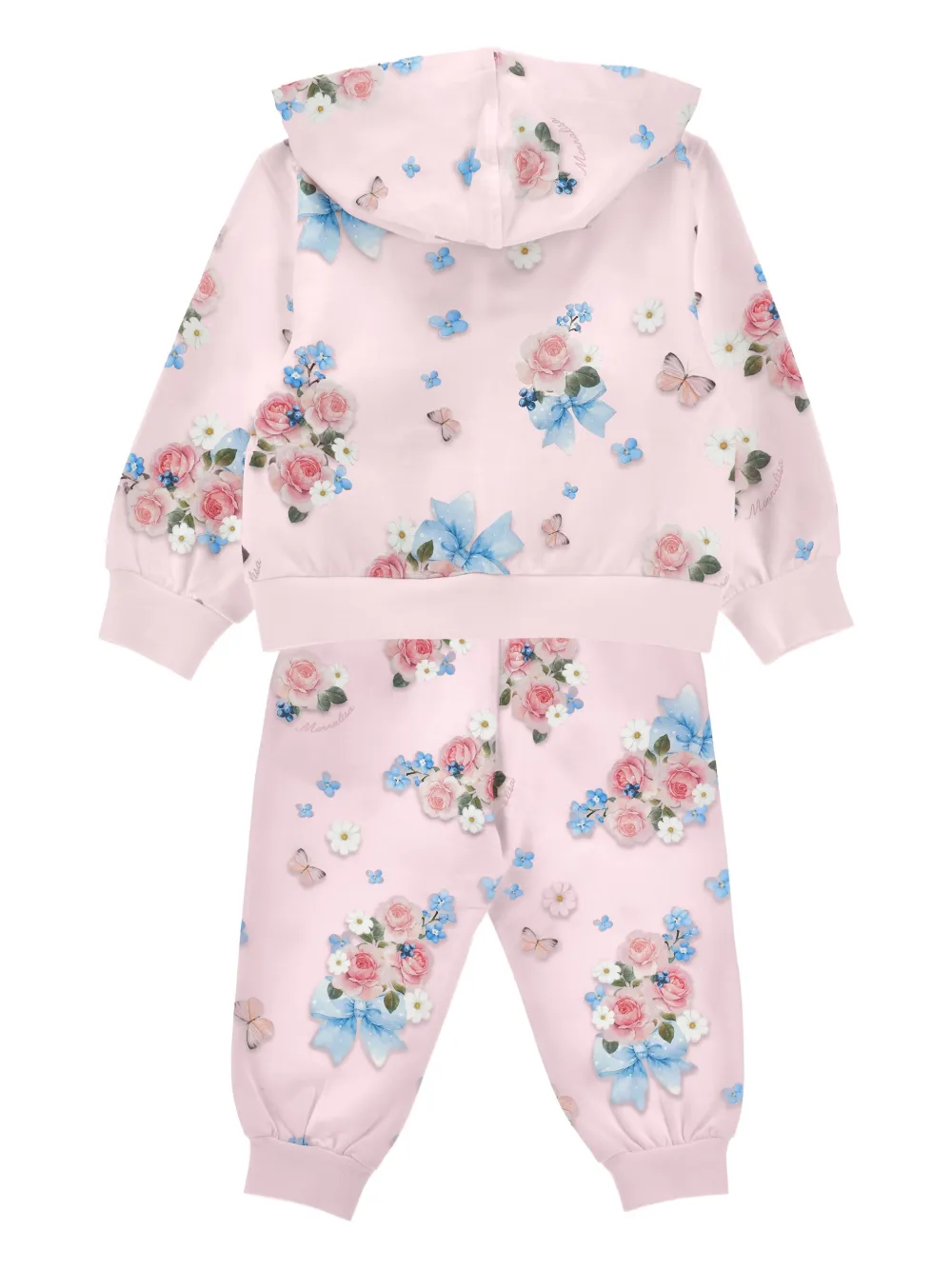  Monnalisa Floral-pattern Tracksuit - Pink 