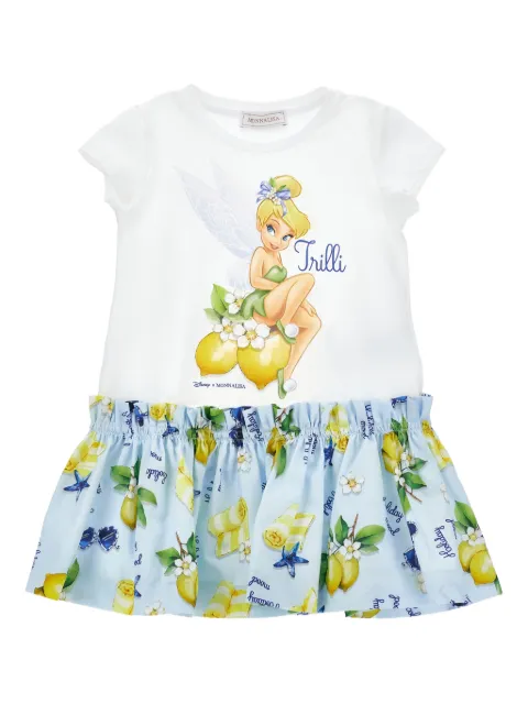 Monnalisa vestido con estampado de personajes en colaboración con Disney