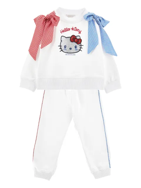 Monnalisa x Hello Kitty bow-detail graphic-print tracksuit