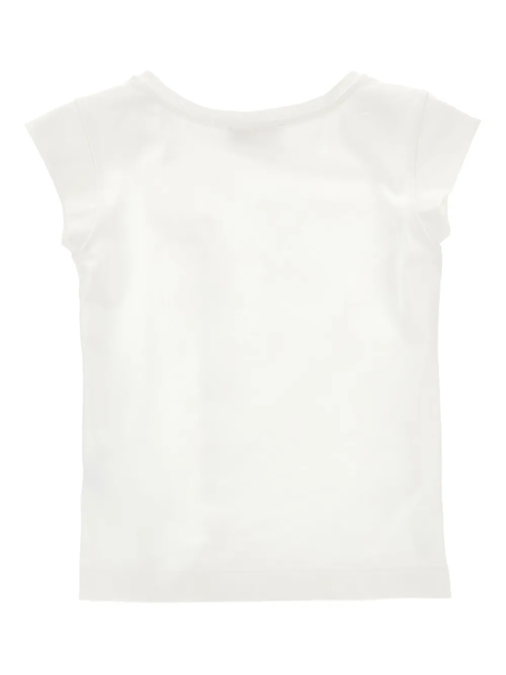 Monnalisa T-shirt met strik applicatie Wit