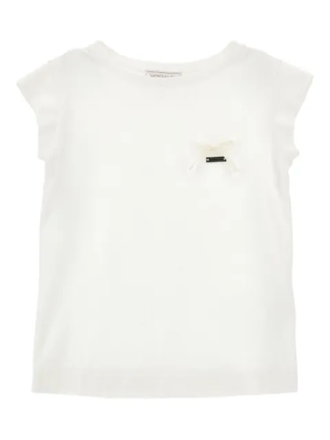Monnalisa bow-appliqué T-shirt