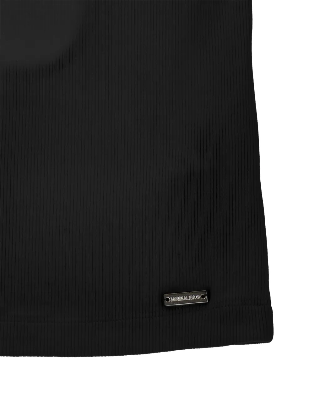 Monnalisa Top met logoplakkaat en uitgesneden details Zwart