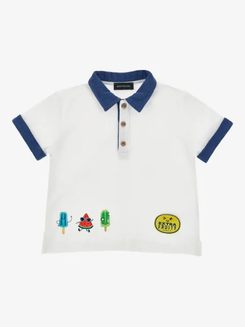 Monnalisa playera tipo polo con detalles estampados