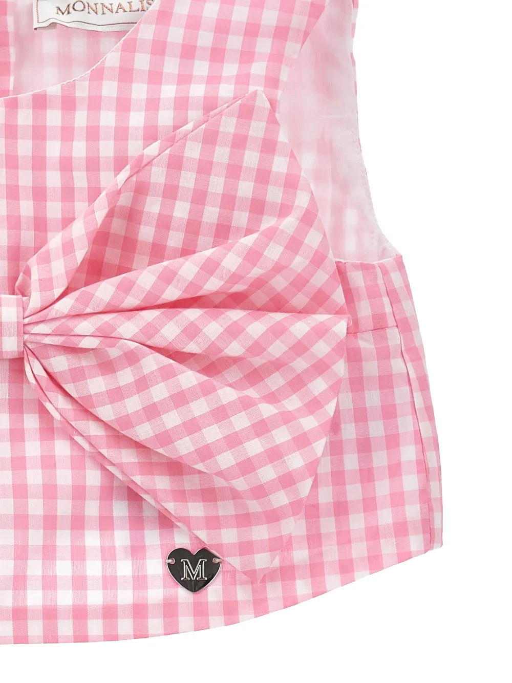  Monnalisa Gingham-pattern Skirt Set - Pink 